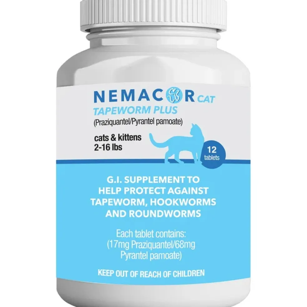 Nemacor Cat Tapeworm Plus for Cats & Kittens 2-16 lbs
