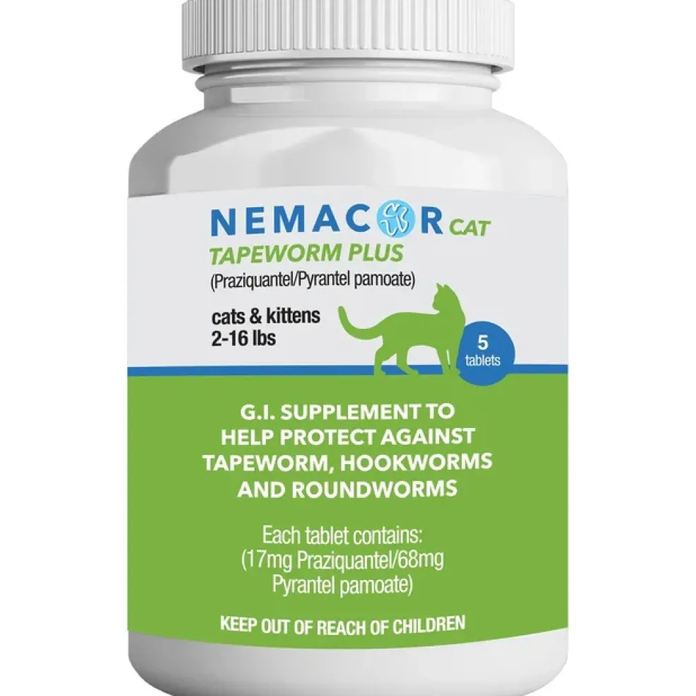 Nemacor Cat Tapeworm Plus for Cats & Kittens 2-16 lbs