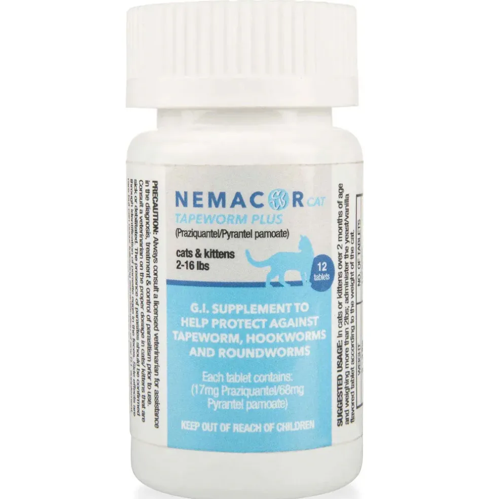 Nemacor Cat Tapeworm Plus for Cats & Kittens 2-16 lbs