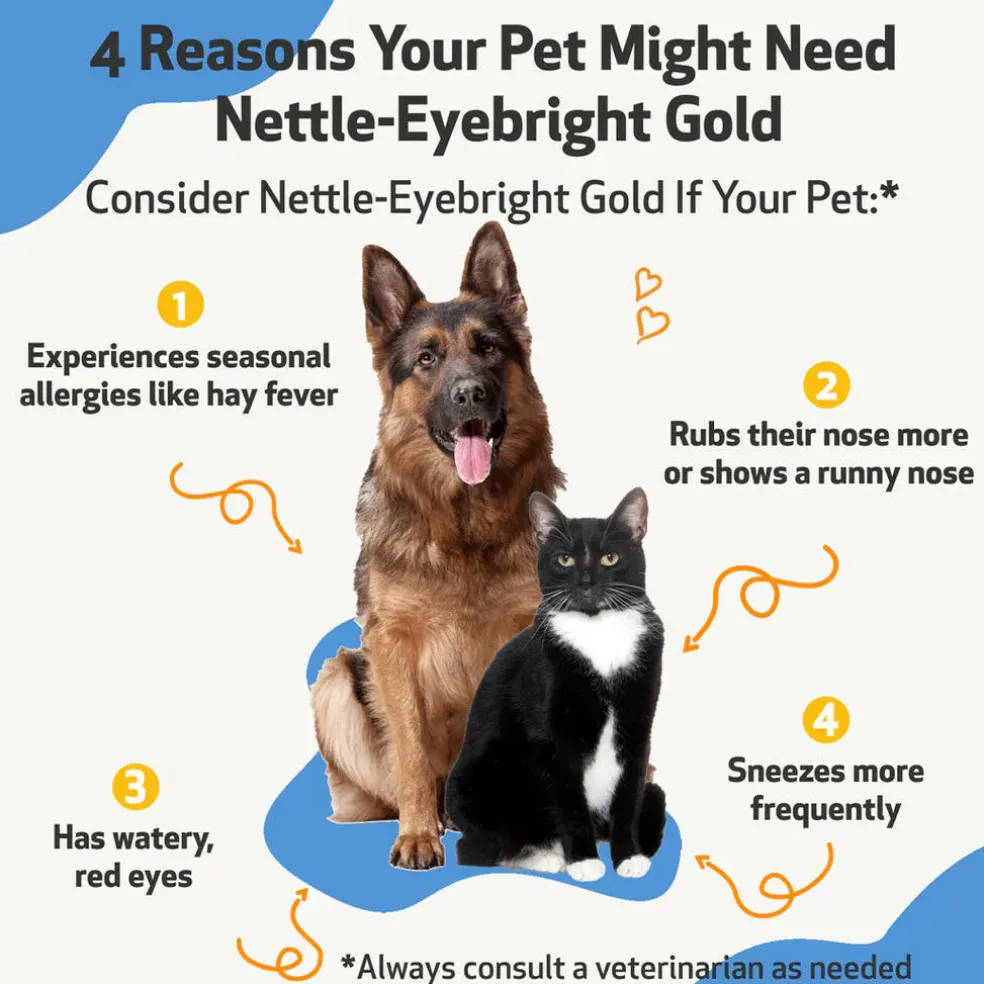 Nettle-Eyebright Gold - Seasonal Allergy Defense for Cats