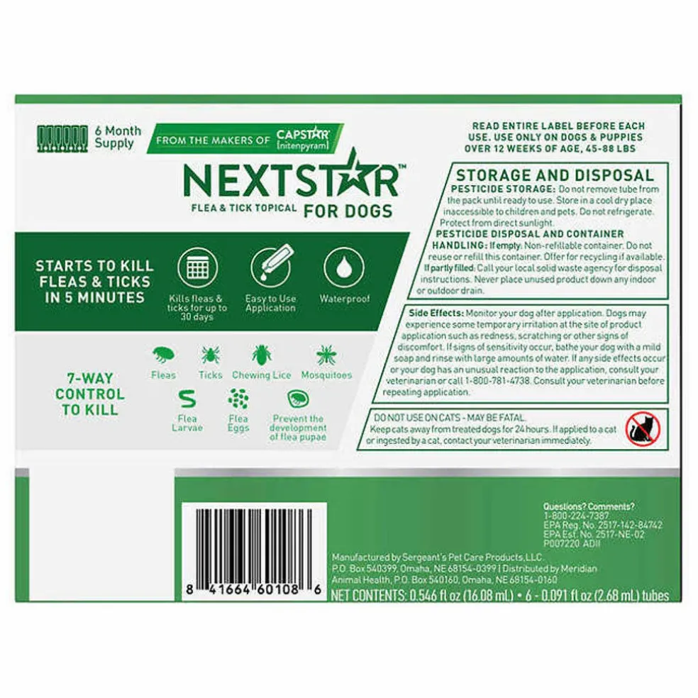 Nextstar Flea & Tick Topical for Large Dogs, 45-88 lbs
