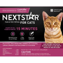 Nextstar Flea & Tick Topical for Cats & Kittens Over 3.5 lbs & 12 weeks age or older