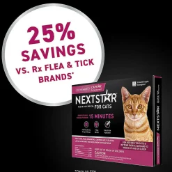 Nextstar Flea & Tick Topical for Cats & Kittens Over 3.5 lbs & 12 weeks age or older