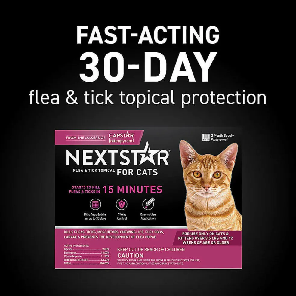 Nextstar Flea & Tick Topical for Cats & Kittens Over 3.5 lbs & 12 weeks age or older