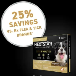 Nextstar Flea & Tick Topical for Medium Dogs, 23-44 lbs