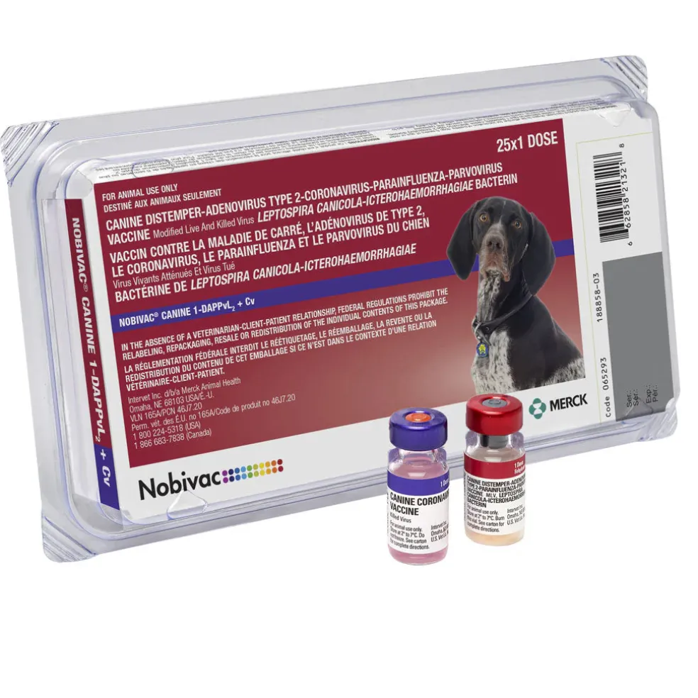 Nobivac Canine 1-DAPPvL2 + Cv Vaccine for Dogs, 25 Doses