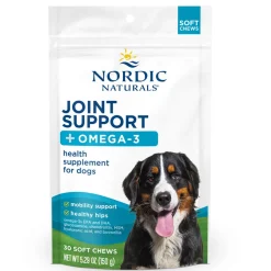 Nordic Naturals Joint Support Plus Omega-3 Health Supplement for Dogs, 30 soft chews
