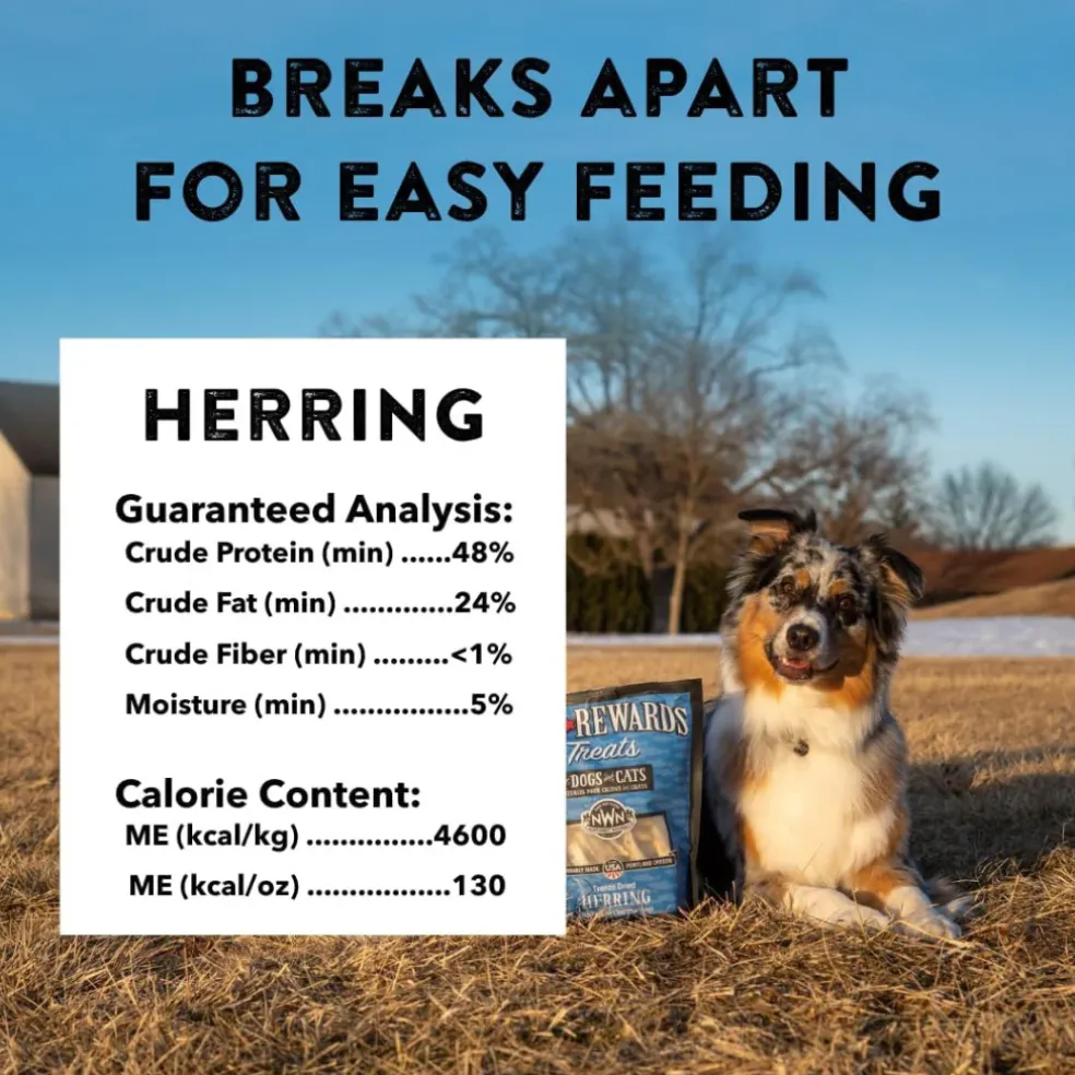 Northwest Naturals Freeze-Dried Herring Treats for Dogs & Cats (13 oz)