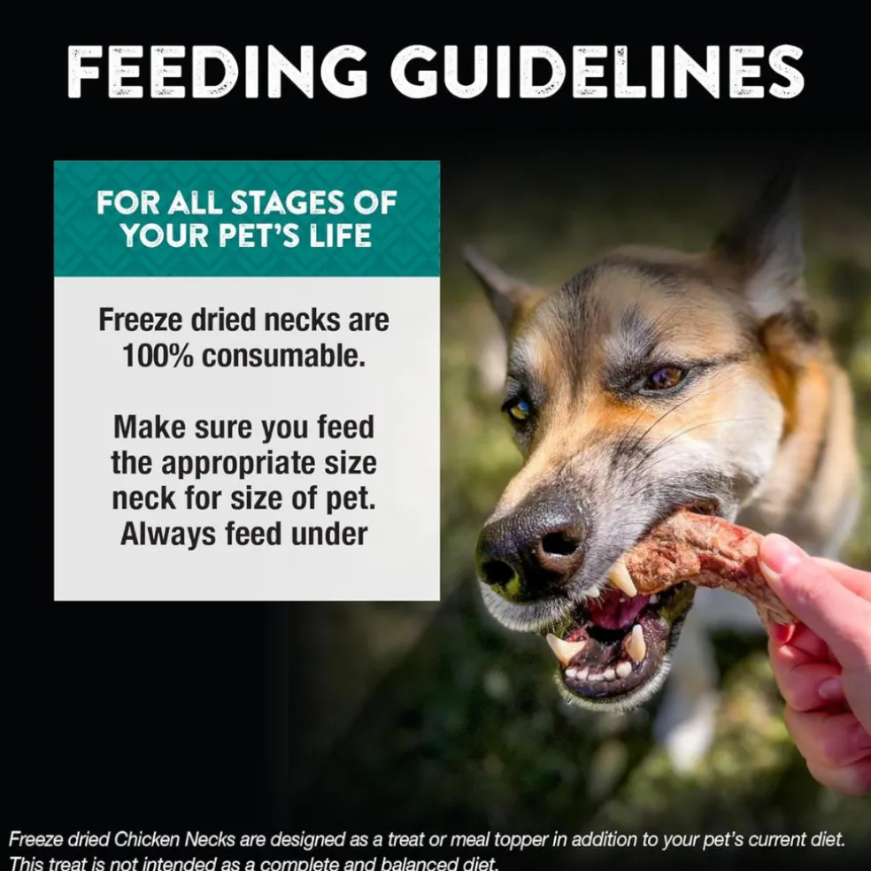 Northwest Naturals Freeze-Dried Chicken Necks Treats for Dogs & Cats (4 oz)
