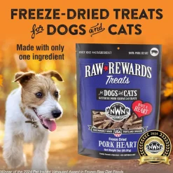 Northwest Naturals Freeze-Dried Pork Hearts Treats for Dogs & Cats