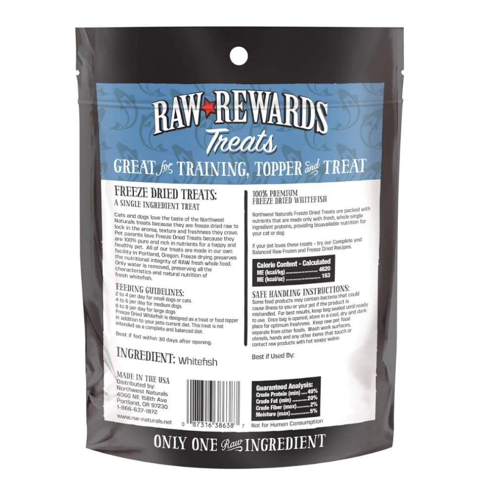 Northwest Naturals Freeze-Dried Whitefish Treats for Dogs & Cats (2.5 oz)