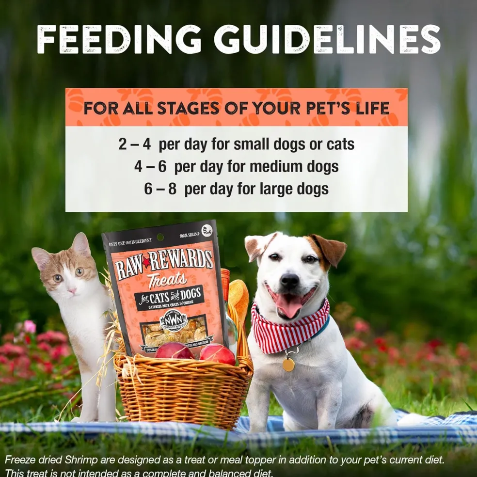 Northwest Naturals Freeze-Dried Shrimp Treats for Dogs & Cats (1 oz)