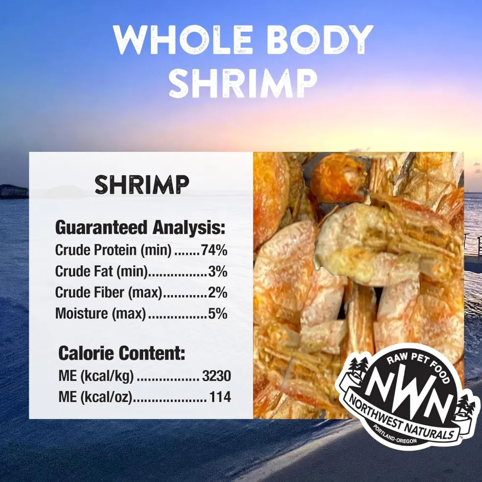 Northwest Naturals Freeze-Dried Shrimp Treats for Dogs & Cats (1 oz)