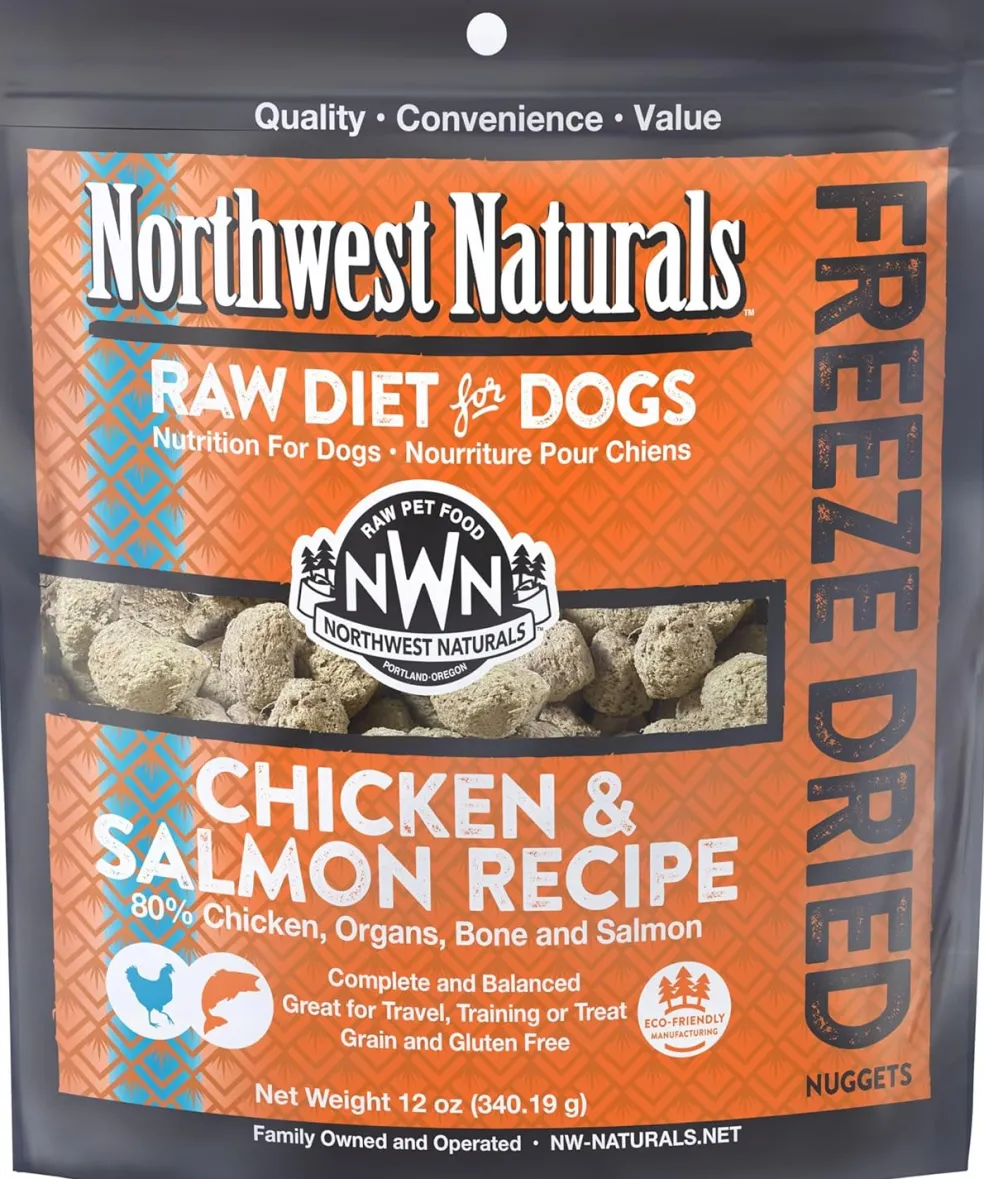 Northwest Naturals Freeze-Dried Nuggets Chicken & Salmon Recipe Raw Diets for Dogs