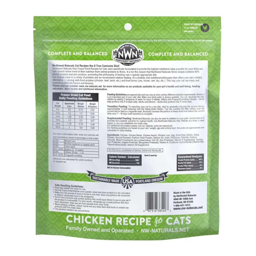 Northwest Naturals Freeze-Dried Chicken Recipe Raw Diets for Cats (11 oz)