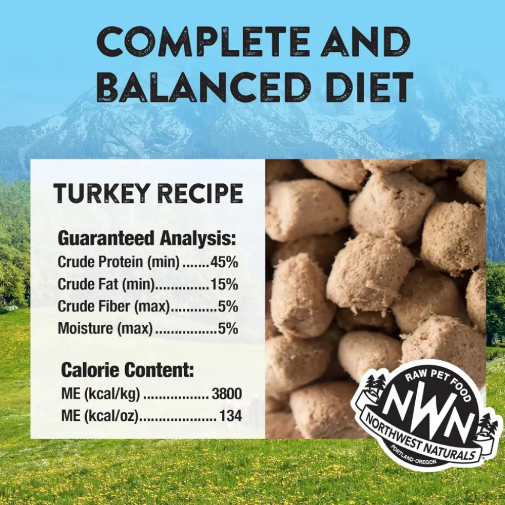 Northwest Naturals Freeze-Dried Turkey Recipe Raw Diets for Cats (11 oz)