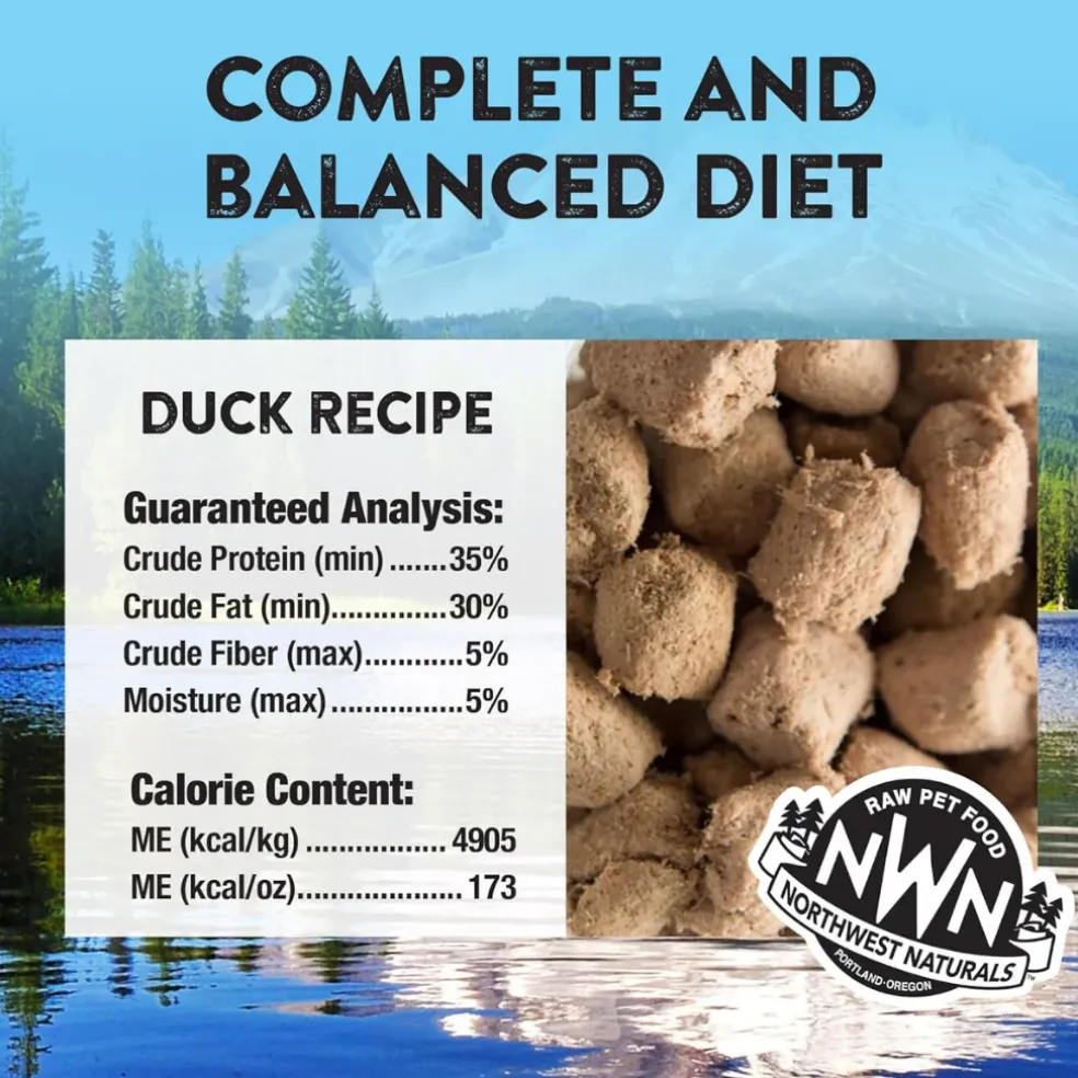Northwest Naturals Freeze-Dried Duck Recipe Raw Diets for Cats (11 oz)
