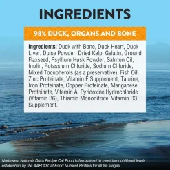 Northwest Naturals Freeze-Dried Duck Recipe Raw Diets for Cats (11 oz)