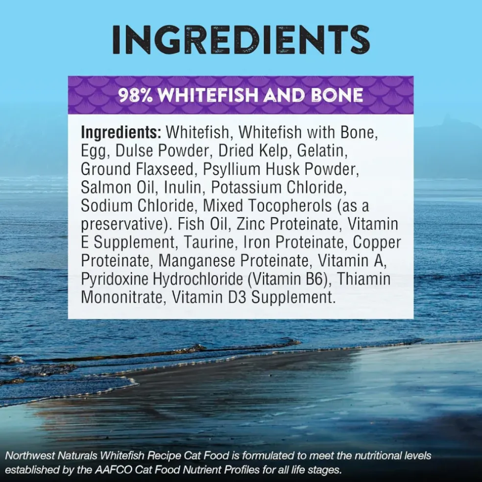 Northwest Naturals Freeze-Dried Whitefish Recipe Raw Diets for Cats (11 oz)