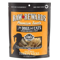 Northwest Naturals Freeze-Dried Turkey Necks Treats for Dogs & Cats (6 oz)