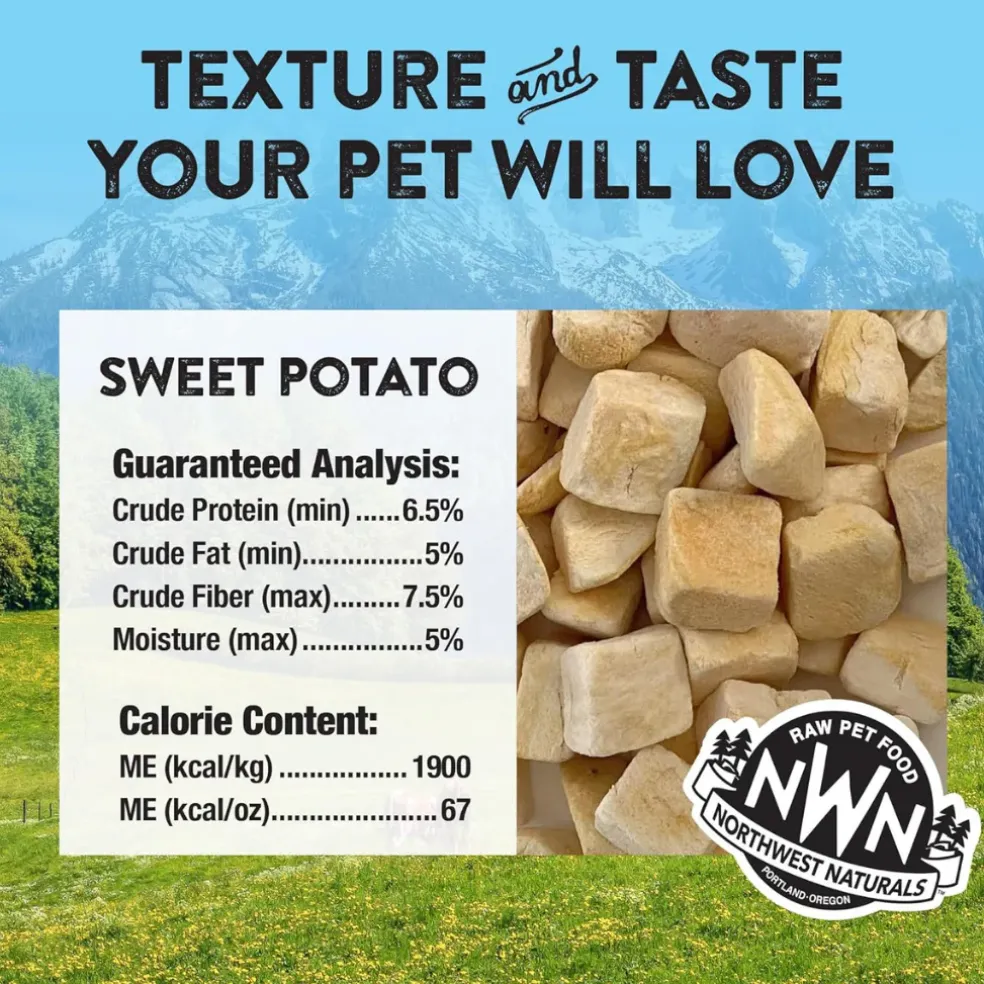 Northwest Naturals Freeze-Dried Sweet Potato Treats for Dogs & Cats (2 oz)