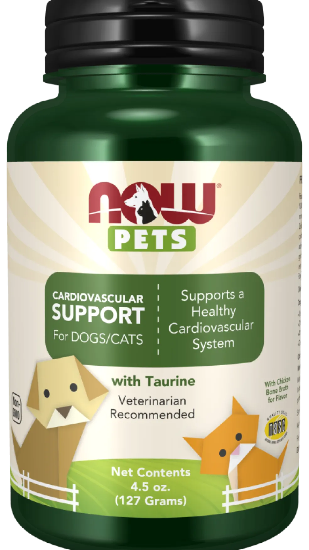 NOW Pets Cardiovascular Support Dog & Cat Supplement, 4.5-oz