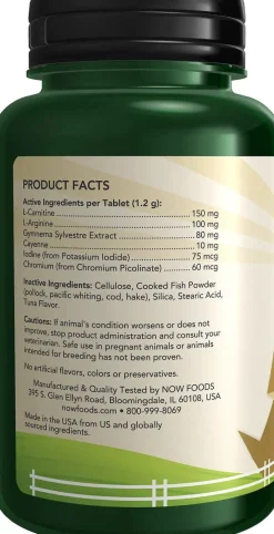 NOW Pets Glucose Metabolic Support 90 ct