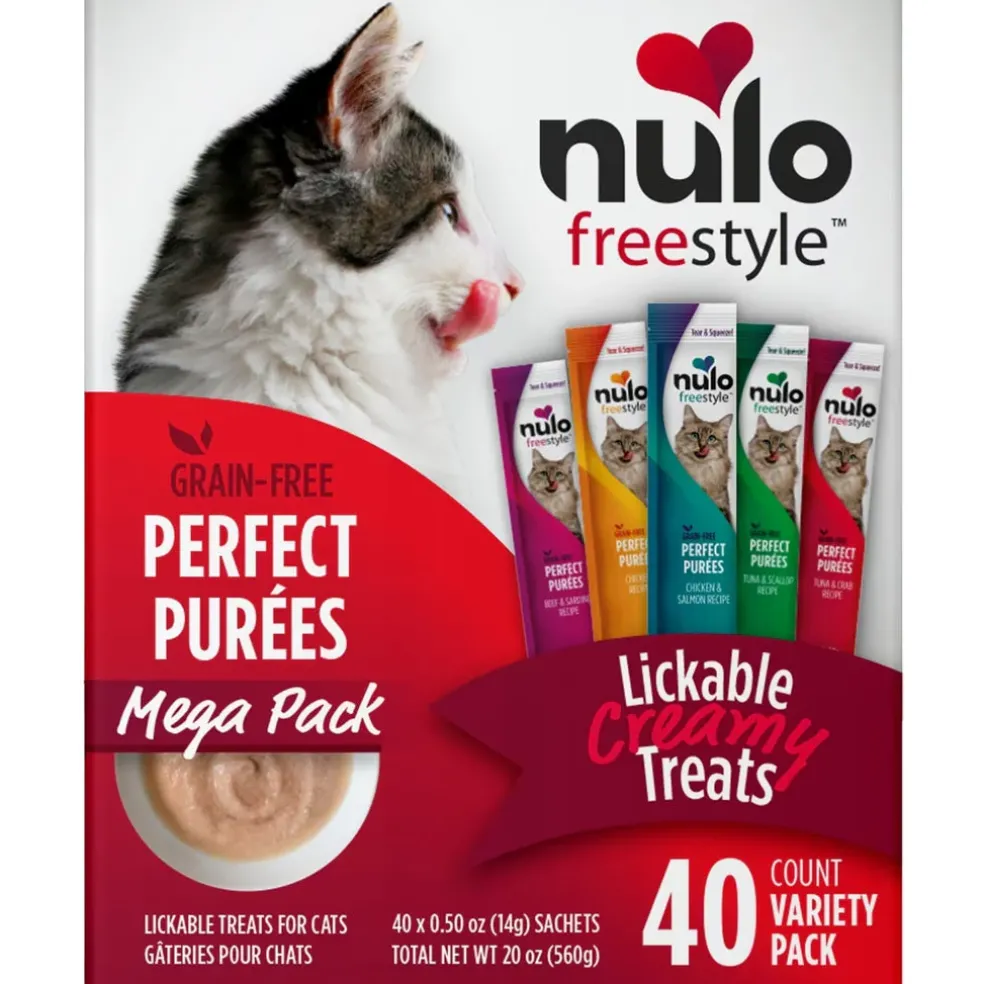 Nulo Freestyle Perfect Purees Variety Pack Grain-Free Lickable Cat Treats