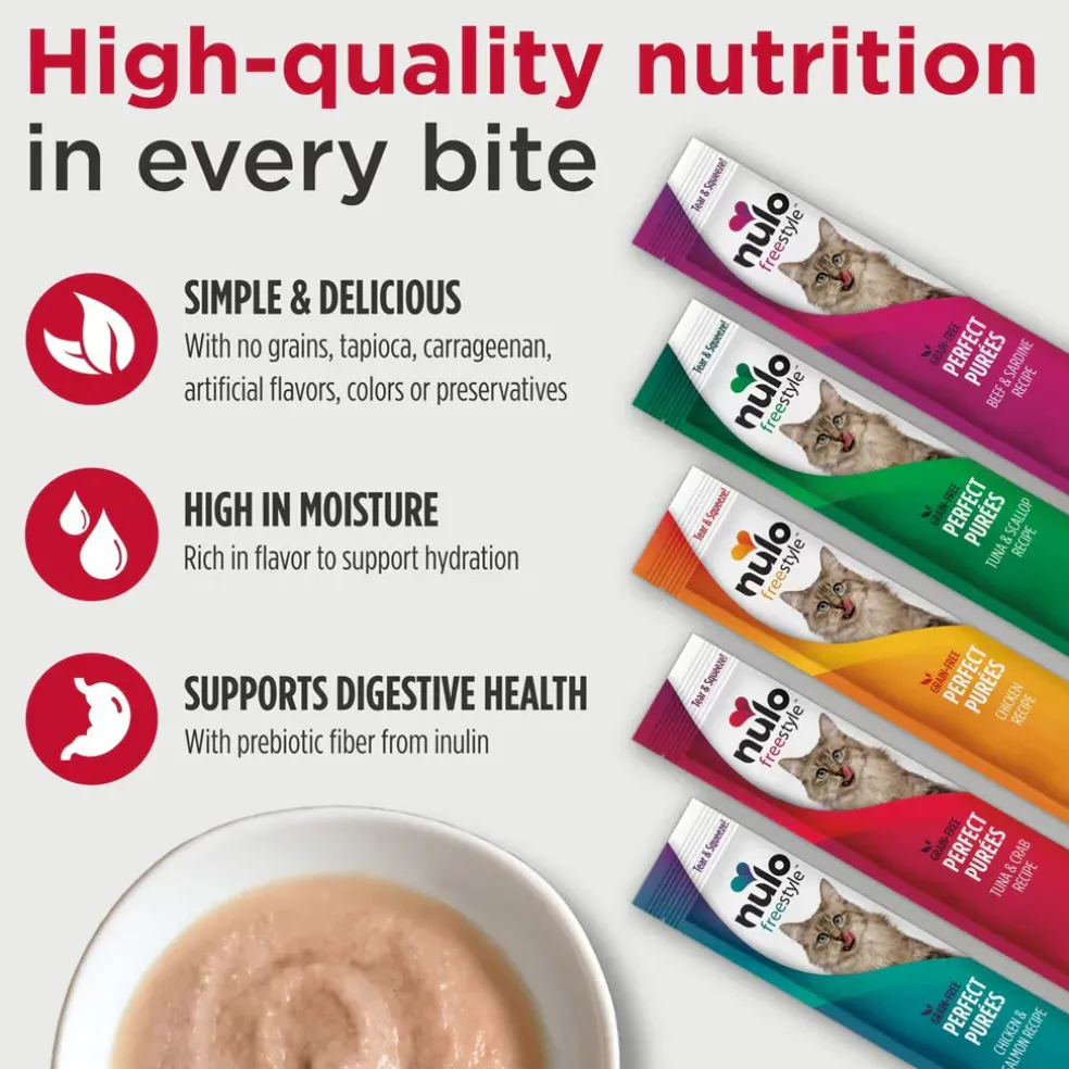 Nulo Freestyle Perfect Purees Variety Pack Grain-Free Lickable Cat Treats