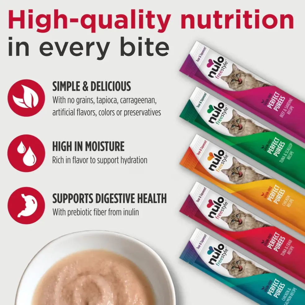 Nulo Freestyle Perfect Purees Variety Pack Grain-Free Lickable Cat Treats
