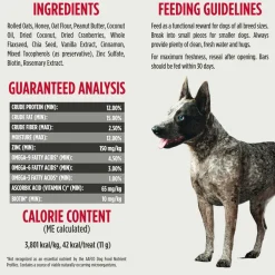 Nulo Functional Granola Bar Omega Skin & Coat Dog Treats Coconut & Cranberry, 10-oz