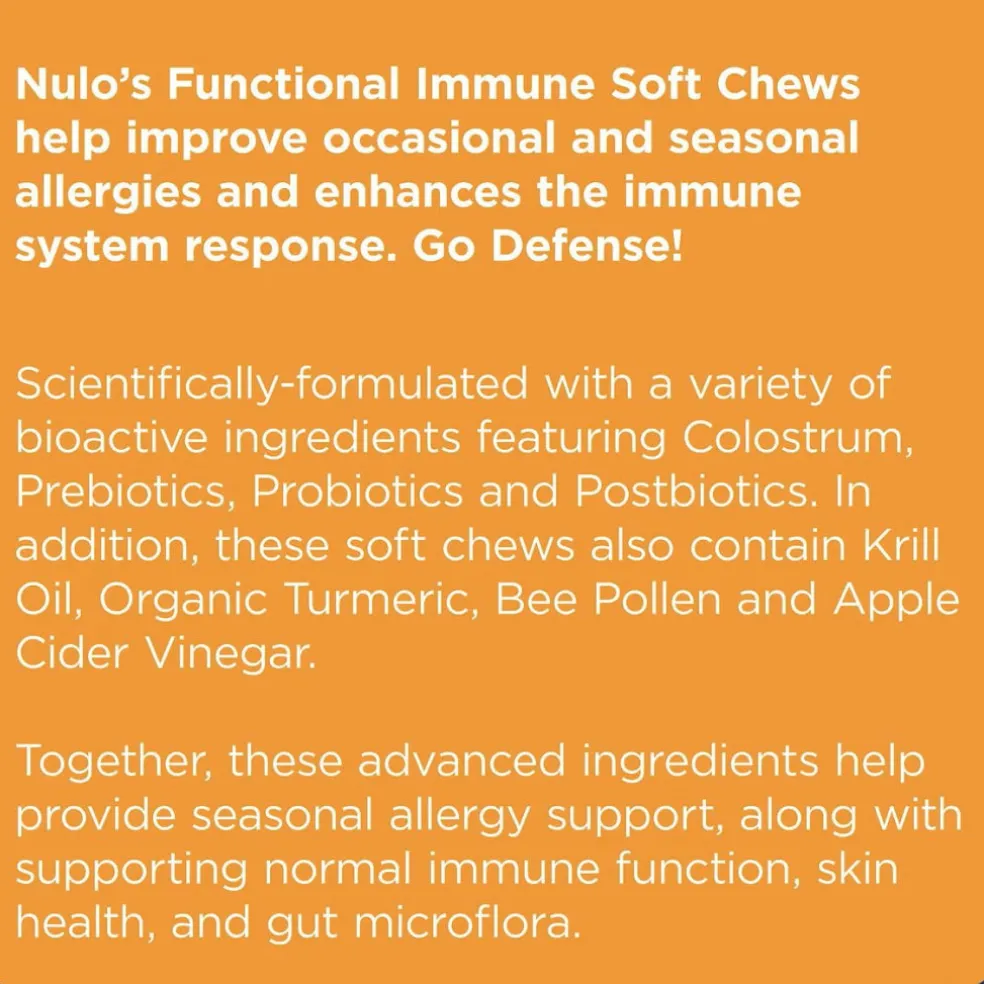 Nulo Functional Immune Soft Chew Supplements for Dogs (90 chews)