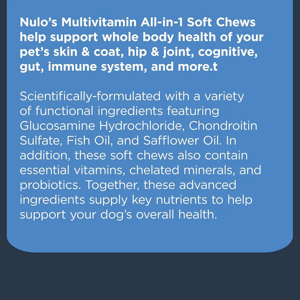 Nulo Multifunctional Advanced All-in-1 Supplement for Dogs (90 soft chews)