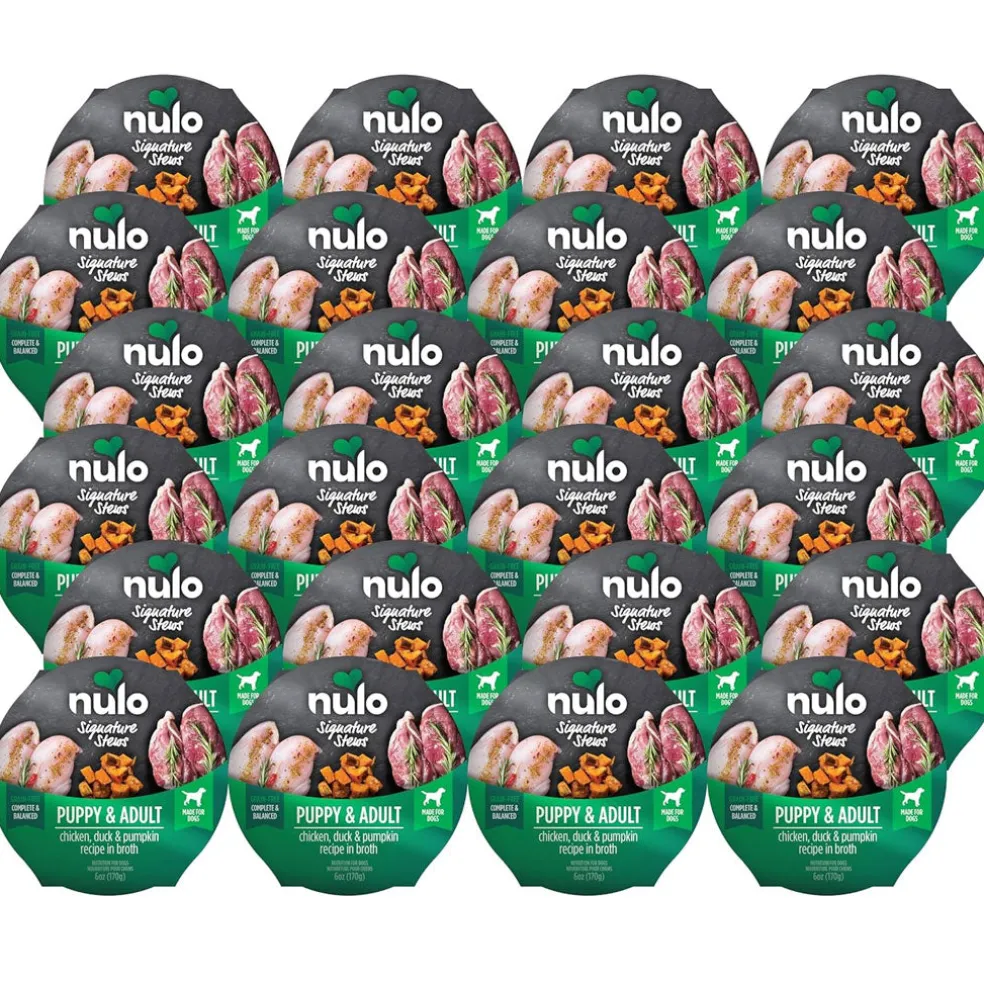 Nulo Signature Stew Puppy & Adult Dog Food Chicken, Duck & Pumpkin, 6-oz case of 16