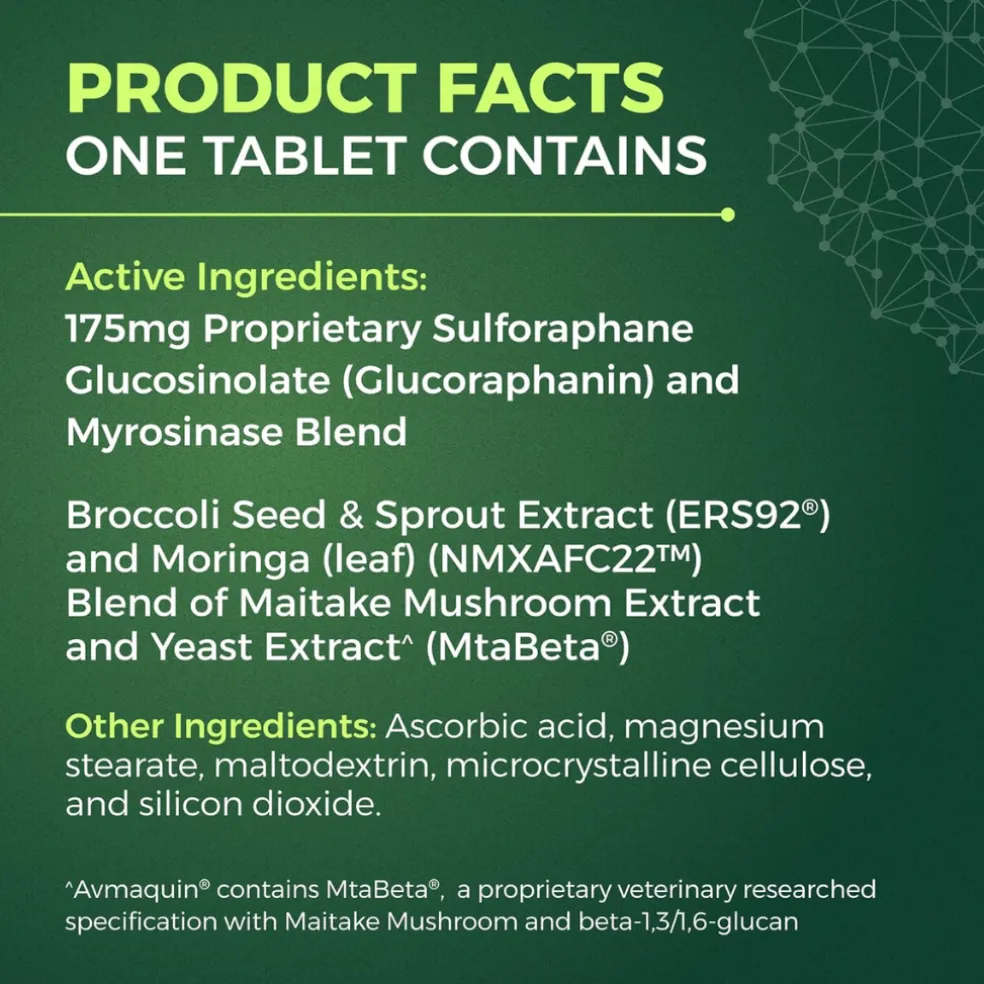 Nutramax Avmaquin Sulforaphane Producing Supplement for Dogs (45 tablets)
