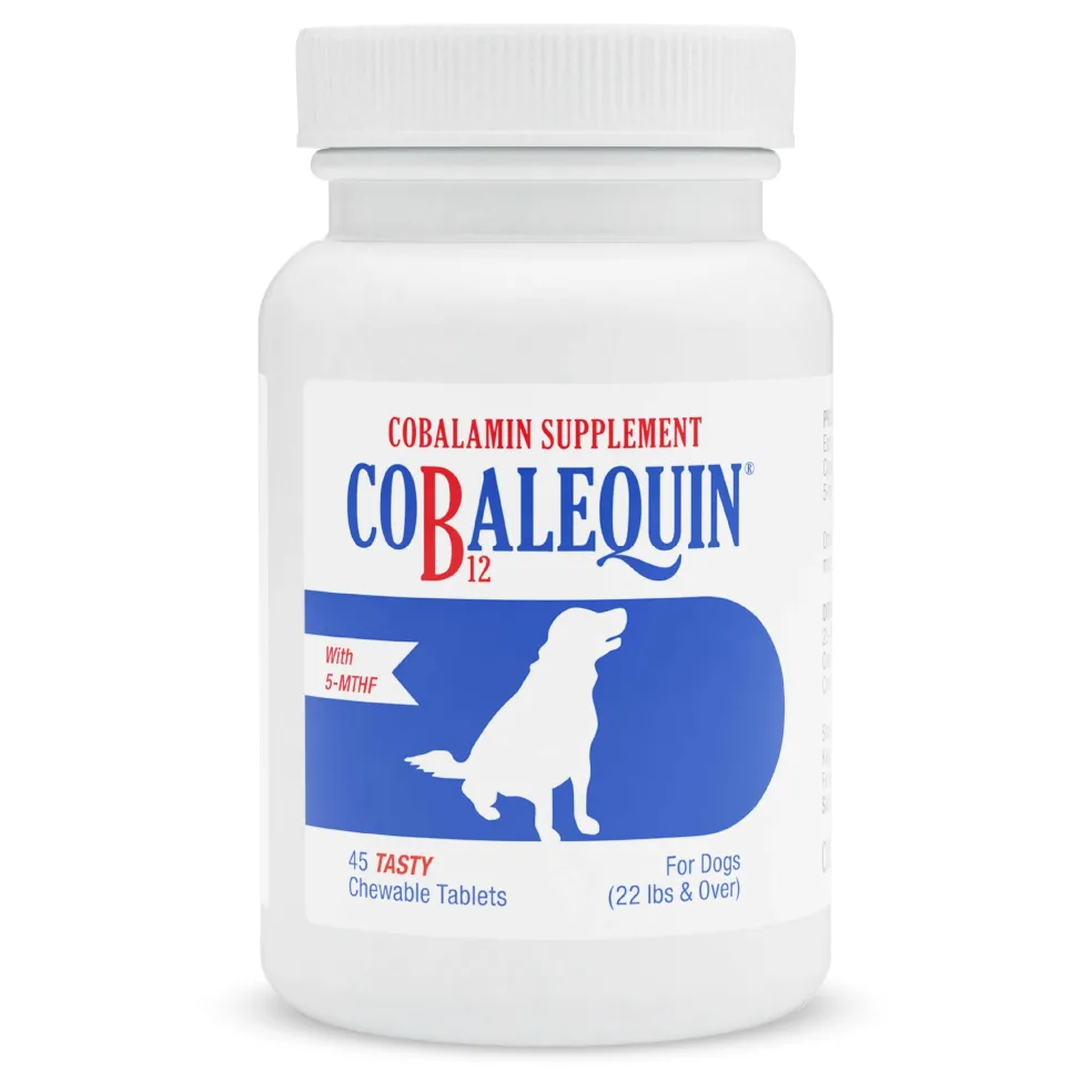 Nutramax Cobalequin B12 Supplement for Medium to Large Dogs, 45 Chewable Tablets