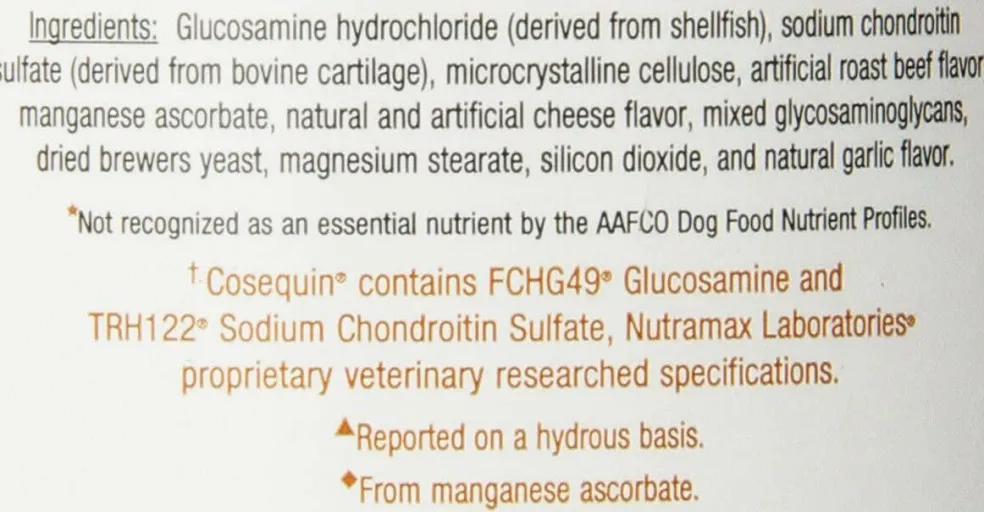Nutramax Cosequin DS Joint Health Chewable Supplement for Dogs - With Glucosamine and Chondroitin