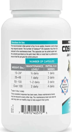 Nutramax Cosequin DS Joint Health Supplement for Dogs - With Glucosamine and Chondroitin, 132 Capsules
