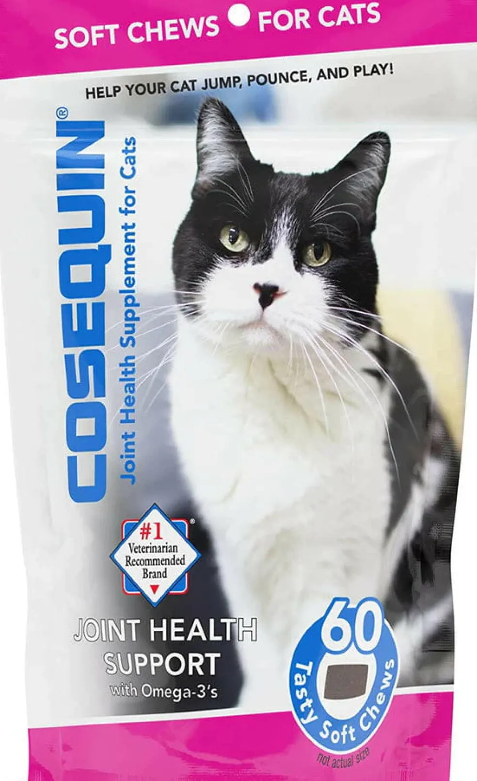 Nutramax Cosequin Joint Health Supplement for Cats - With Glucosamine, Chondroitin, and Omega-3's, 60 Soft Chews