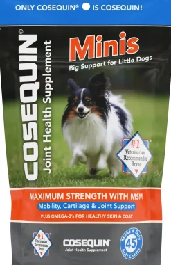 Nutramax Cosequin Minis Maximum Strength Joint Health Supplement - With Glucosamine, Chondroitin, MSM, and Omega-3's, 45 Soft Chews