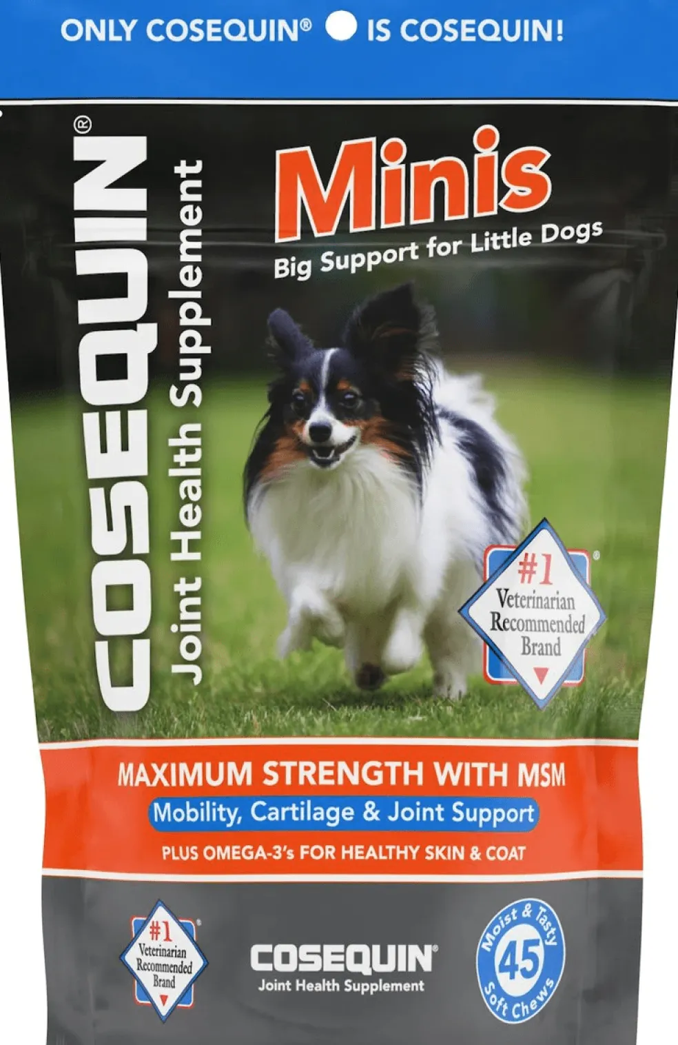Nutramax Cosequin Minis Maximum Strength Joint Health Supplement - With Glucosamine, Chondroitin, MSM, and Omega-3's, 45 Soft Chews
