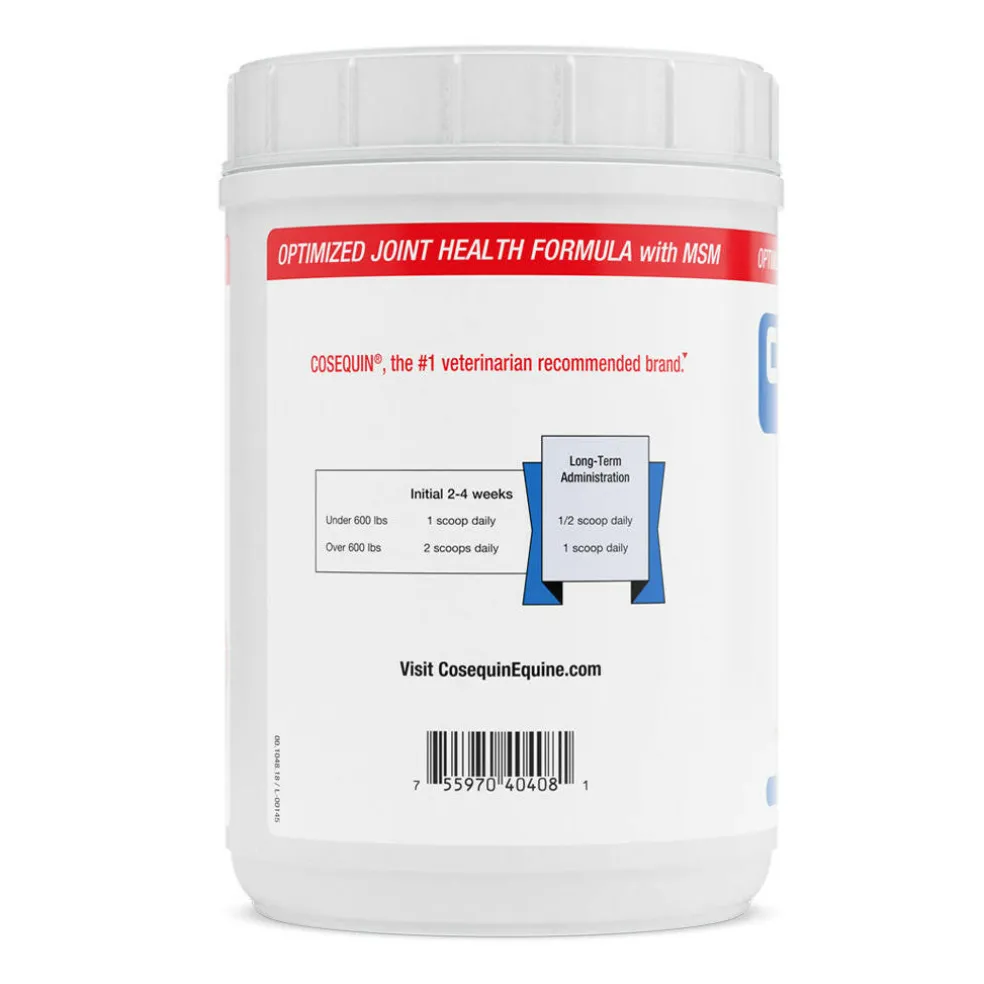 Nutramax Cosequin Optimized with MSM Joint Health Supplement for Horses - Powder with Glucosamine and Chondroitin, 1400 Grams