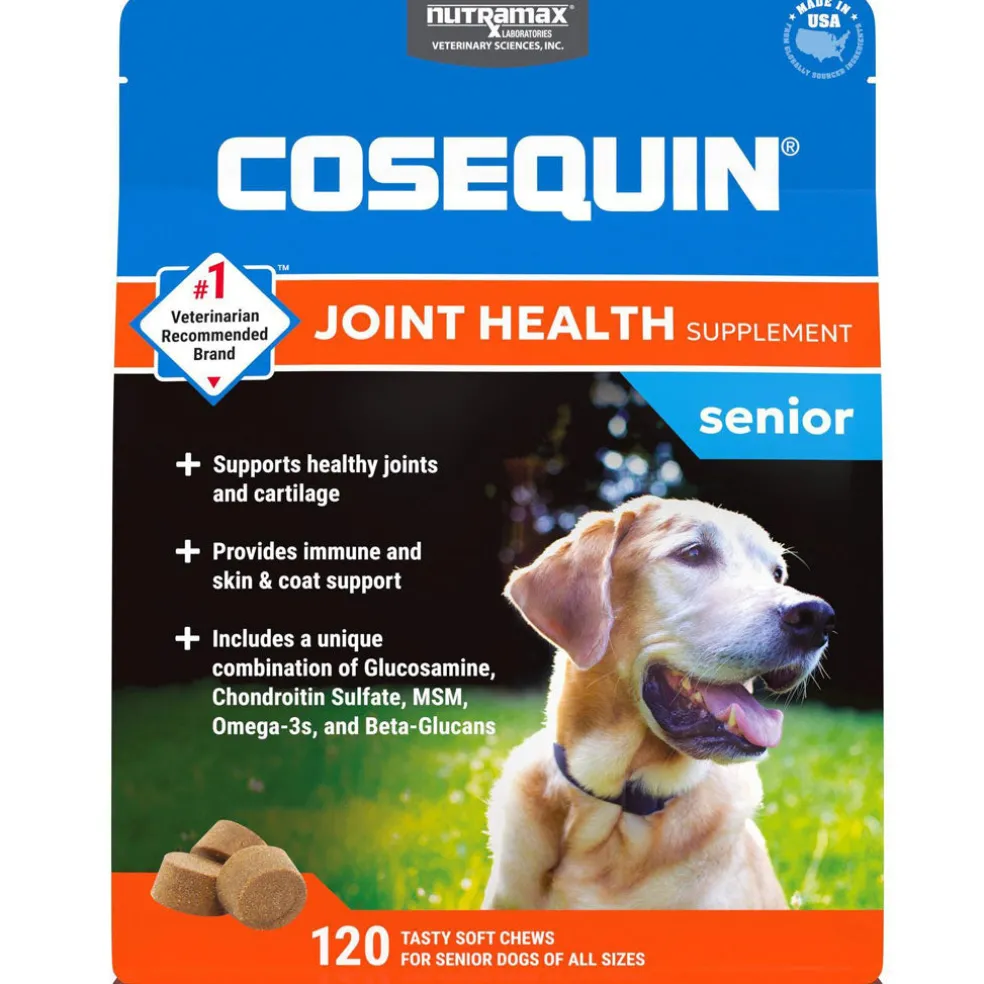 Nutramax Cosequin Senior Joint Health Supplement for Senior Dogs - With Glucosamine, Chondroitin, Omega-3 for Skin and Coat Health and Beta Glucans for Immune Support