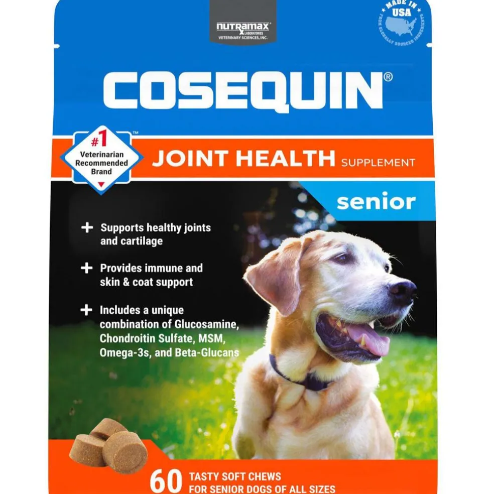 Nutramax Cosequin Senior Joint Health Supplement for Senior Dogs - With Glucosamine, Chondroitin, Omega-3 for Skin and Coat Health and Beta Glucans for Immune Support