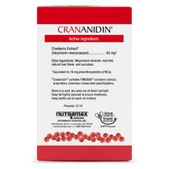 Nutramax Crananidin Cranberry Extract Urinary Tract Health Supplement for Dogs, 75 Chewable Tablets