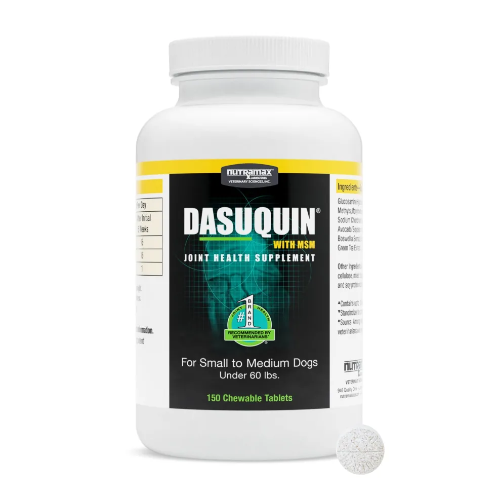 Nutramax Dasuquin Joint Health Supplement for Small to Medium Dogs - With Glucosamine, Chondroitin, ASU, MSM, Boswellia Serrata Extract, Green Tea Extract, Chewable Tablets