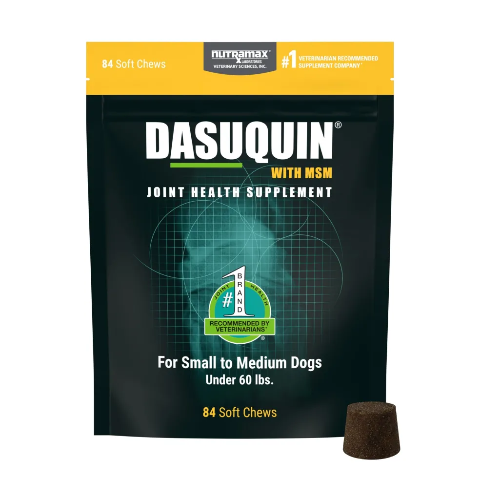 Nutramax Dasuquin Joint Health Supplement for Small to Medium Dogs - With Glucosamine, Chondroitin, ASU, MSM, Boswellia Serrata Extract, Green Tea Extract, Soft Chews