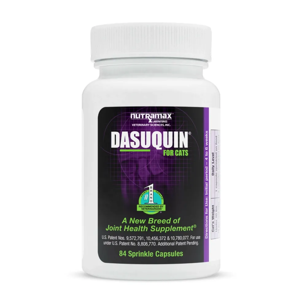 Nutramax Dasuquin Joint Health Supplement for Cats - With Glucosamine, Chondroitin, ASU, Boswellia Serrata Extract, and Green Tea Extract, 84 Capsules
