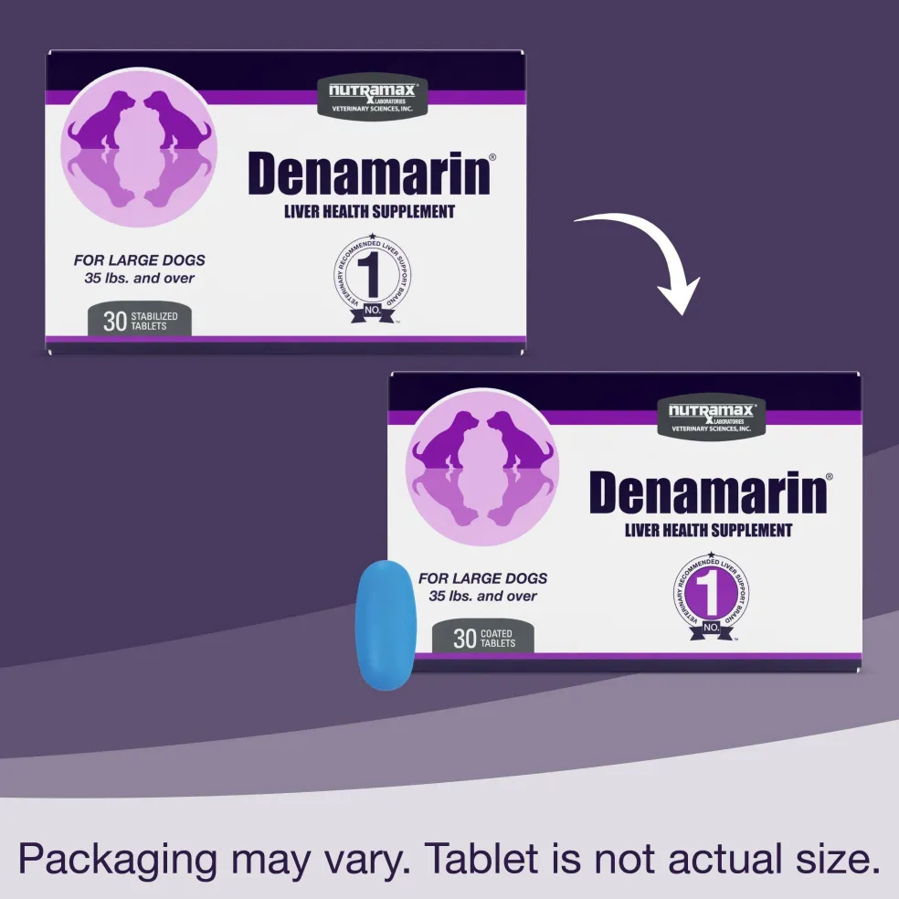 Nutramax Denamarin Liver Health Supplement for Large Dogs, With S-Adenosylmethionine (SAMe) and Silybin