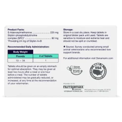 Nutramax Denamarin Liver Health Supplement for Medium Dogs - With S-Adenosylmethionine (SAMe) and Silybin, Tablets